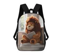 sinyumoney 17inchMochila Lion Plush Reading on Toilet Mochila Escolar Impresa En 3D Para Niños Y Niñas, Mochila Para Portátil Para Niños/estudiantes/adultos