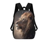 sinyumoney 17inchMochila Lion Portrait Rain Mochila Escolar Impresa En 3D Para Niños Y Niñas, Mochila Para Portátil Para Niños/estudiantes/adultos