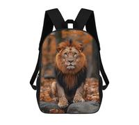 sinyumoney 17inchMochila Majestic Lion Portrait in Autumn Setting Mochila Escolar Impresa En 3D Para Niños Y Niñas, Mochila Para Portátil Para Niños/estudiantes/adultos