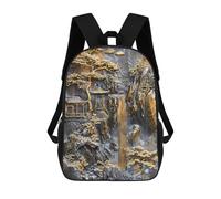 sinyumoney 17inchMochila Mystical Golden Zen Temple Mochila Escolar Impresa En 3D Para Niños Y Niñas, Mochila Para Portátil Para Niños/estudiantes/adultos