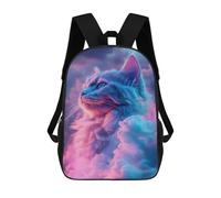 sinyumoney 17inchMochila Neon Cat in Clouds Mochila Escolar Impresa En 3D Para Niños Y Niñas, Mochila Para Portátil Para Niños/estudiantes/adultos