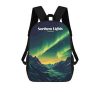 sinyumoney 17inchMochila Northern Lights Iceland Mochila Escolar Impresa En 3D Para Niños Y Niñas, Mochila Para Portátil Para Niños/estudiantes/adultos