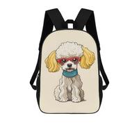 sinyumoney 17inchMochila Poodle Noodle Dog Poster Mochila Escolar Impresa En 3D Para Niños Y Niñas, Mochila Para Portátil Para Niños/estudiantes/adultos