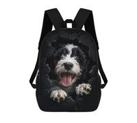 sinyumoney 17inchMochila Portuguese Water Dog Mochila Escolar Impresa En 3D Para Niños Y Niñas, Mochila Para Portátil Para Niños/estudiantes/adultos