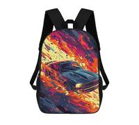 sinyumoney 17inchMochila Racing Through Flames Mochila Escolar Impresa En 3D Para Niños Y Niñas, Mochila Para Portátil Para Niños/estudiantes/adultos