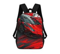 sinyumoney 17inchMochila Red Sports Car Art Print Mochila Escolar Impresa En 3D Para Niños Y Niñas, Mochila Para Portátil Para Niños/estudiantes/adultos