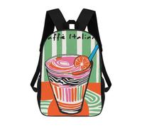 sinyumoney 17inchMochila Retro Caffe Italiano Mochila Escolar Impresa En 3D Para Niños Y Niñas, Mochila Para Portátil Para Niños/estudiantes/adultos