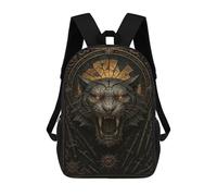 sinyumoney 17inchMochila Roaring Tiger - Gothic Metal Fantasy Beast Poster Mochila Escolar Impresa En 3D Para Niños Y Niñas, Mochila Para Portátil Para Niños/estudiantes/adultos