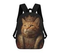 sinyumoney 17inchMochila Royal Cat Portrait-11 Mochila Escolar Impresa En 3D Para Niños Y Niñas, Mochila Para Portátil Para Niños/estudiantes/adultos