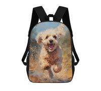 sinyumoney 17inchMochila Running Poodle Mochila Escolar Impresa En 3D Para Niños Y Niñas, Mochila Para Portátil Para Niños/estudiantes/adultos