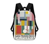 sinyumoney 17inchMochila San Francisco California Mochila Escolar Impresa En 3D Para Niños Y Niñas, Mochila Para Portátil Para Niños/estudiantes/adultos