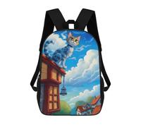 sinyumoney 17inchMochila Sitting Cat Mochila Escolar Impresa En 3D Para Niños Y Niñas, Mochila Para Portátil Para Niños/estudiantes/adultos