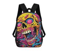 sinyumoney 17inchMochila Skull Art Print Mochila Escolar Impresa En 3D Para Niños Y Niñas, Mochila Para Portátil Para Niños/estudiantes/adultos