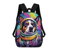 sinyumoney 17inchMochila Space Dog Adventure Mochila Escolar Impresa En 3D Para Niños Y Niñas, Mochila Para Portátil Para Niños/estudiantes/adultos