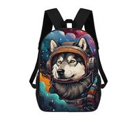 sinyumoney 17inchMochila Space Dog Explorer-135 Mochila Escolar Impresa En 3D Para Niños Y Niñas, Mochila Para Portátil Para Niños/estudiantes/adultos