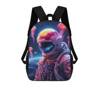 sinyumoney 17inchMochila Space Jellyfish Astronaut Mochila Escolar Impresa En 3D Para Niños Y Niñas, Mochila Para Portátil Para Niños/estudiantes/adultos