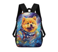 sinyumoney 17inchMochila Space Pomeranian Adventure-4 Mochila Escolar Impresa En 3D Para Niños Y Niñas, Mochila Para Portátil Para Niños/estudiantes/adultos