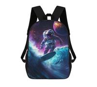 sinyumoney 17inchMochila Space Surfing Adventure-11 Mochila Escolar Impresa En 3D Para Niños Y Niñas, Mochila Para Portátil Para Niños/estudiantes/adultos