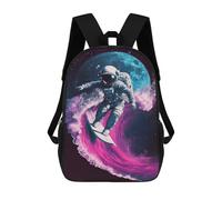sinyumoney 17inchMochila Space Surfing Adventure-6 Mochila Escolar Impresa En 3D Para Niños Y Niñas, Mochila Para Portátil Para Niños/estudiantes/adultos