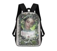sinyumoney 17inchMochila Spring Floral Fantasy Frame Mochila Escolar Impresa En 3D Para Niños Y Niñas, Mochila Para Portátil Para Niños/estudiantes/adultos