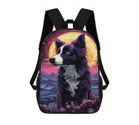 sinyumoney 17inchMochila Starry Night Dog Portrait Mochila Escolar Impresa En 3D Para Niños Y Niñas, Mochila Para Portátil Para Niños/estudiantes/adultos