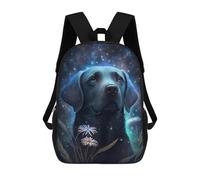 sinyumoney 17inchMochila Starry Night Labrador Art Print Mochila Escolar Impresa En 3D Para Niños Y Niñas, Mochila Para Portátil Para Niños/estudiantes/adultos