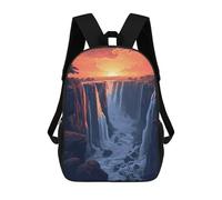 sinyumoney 17inchMochila Sunset in Victoria Falls Mochila Escolar Impresa En 3D Para Niños Y Niñas, Mochila Para Portátil Para Niños/estudiantes/adultos