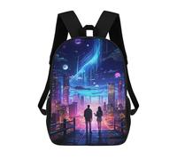 sinyumoney 17inchMochila Technology City Night Mochila Escolar Impresa En 3D Para Niños Y Niñas, Mochila Para Portátil Para Niños/estudiantes/adultos
