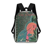 sinyumoney 17inchMochila The Vacationer Summer Escape Cover Mochila Escolar Impresa En 3D Para Niños Y Niñas, Mochila Para Portátil Para Niños/estudiantes/adultos