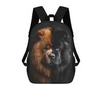 sinyumoney 17inchMochila Unique Two-Tone Chow Chow Mochila Escolar Impresa En 3D Para Niños Y Niñas, Mochila Para Portátil Para Niños/estudiantes/adultos