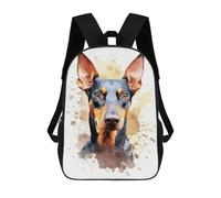 sinyumoney 17inchMochila Watercolor Doberman Mochila Escolar Impresa En 3D Para Niños Y Niñas, Mochila Para Portátil Para Niños/estudiantes/adultos