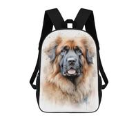 sinyumoney 17inchMochila Watercolor Leonberger Dog Mochila Escolar Impresa En 3D Para Niños Y Niñas, Mochila Para Portátil Para Niños/estudiantes/adultos