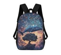 sinyumoney 17inchMochila Whale Tree Galaxy Art Print-3 Mochila Escolar Impresa En 3D Para Niños Y Niñas, Mochila Para Portátil Para Niños/estudiantes/adultos