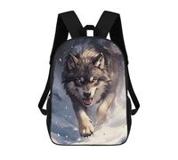 sinyumoney 17inchMochila Wolf in Snow Mochila Escolar Impresa En 3D Para Niños Y Niñas, Mochila Para Portátil Para Niños/estudiantes/adultos
