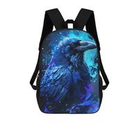 sinyumoney 2 Mochilas Abstract Raven Blue Flames Mochila Escolar Para Niños Mochila Escolar Impresa En 3D Para Niños Estudiantes De Primaria Y Secundaria 17inch