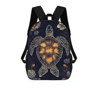 sinyumoney 2 Mochilas Abstract Sea Turtle Mochila Escolar Para Niños Mochila Escolar Impresa En 3D Para Niños Estudiantes De Primaria Y Secundaria 17inch