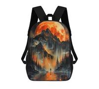 sinyumoney 2 Mochilas Alone in Golden Landscape Mochila Escolar Para Niños Mochila Escolar Impresa En 3D Para Niños Estudiantes De Primaria Y Secundaria 17inch