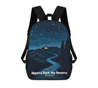 sinyumoney 2 Mochilas Alqueva Dark Sky Reserve Mochila Escolar Para Niños Mochila Escolar Impresa En 3D Para Niños Estudiantes De Primaria Y Secundaria 17inch