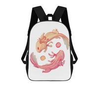 sinyumoney 2 Mochilas Axolotl Yin Yang Mochila Escolar Para Niños Mochila Escolar Impresa En 3D Para Niños Estudiantes De Primaria Y Secundaria 17inch