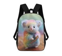 sinyumoney 2 Mochilas Baby Colorful Koala Bear Mochila Escolar Para Niños Mochila Escolar Impresa En 3D Para Niños Estudiantes De Primaria Y Secundaria 17inch