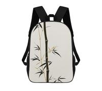 sinyumoney 2 Mochilas Black And Gold Bamboo Mochila Escolar Para Niños Mochila Escolar Impresa En 3D Para Niños Estudiantes De Primaria Y Secundaria 17inch