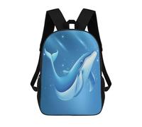 sinyumoney 2 Mochilas Blue Whale Underwater Mochila Escolar Para Niños Mochila Escolar Impresa En 3D Para Niños Estudiantes De Primaria Y Secundaria 17inch