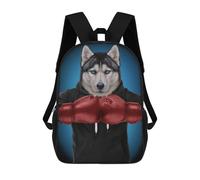 sinyumoney 2 Mochilas Boxer Siberian Husky Dog Mochila Escolar Para Niños Mochila Escolar Impresa En 3D Para Niños Estudiantes De Primaria Y Secundaria 17inch