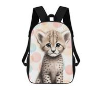 sinyumoney 2 Mochilas Cheetah Cub Mochila Escolar Para Niños Mochila Escolar Impresa En 3D Para Niños Estudiantes De Primaria Y Secundaria 17inch