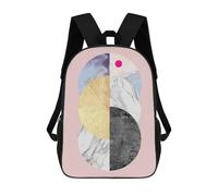 sinyumoney 2 Mochilas Circle Collage I Mochila Escolar Para Niños Mochila Escolar Impresa En 3D Para Niños Estudiantes De Primaria Y Secundaria 17inch