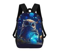sinyumoney 2 Mochilas Cute Owl Luminous Glow Mochila Escolar Para Niños Mochila Escolar Impresa En 3D Para Niños Estudiantes De Primaria Y Secundaria 17inch