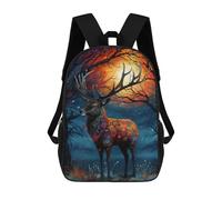 sinyumoney 2 Mochilas Deer in Sunset Mochila Escolar Para Niños Mochila Escolar Impresa En 3D Para Niños Estudiantes De Primaria Y Secundaria 17inch