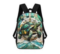 sinyumoney 2 Mochilas Eternal Kintsugi Tortoise Mochila Escolar Para Niños Mochila Escolar Impresa En 3D Para Niños Estudiantes De Primaria Y Secundaria 17inch