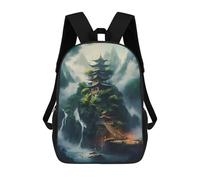 sinyumoney 2 Mochilas Fantasy Castle Vintage Mochila Escolar Para Niños Mochila Escolar Impresa En 3D Para Niños Estudiantes De Primaria Y Secundaria 17inch