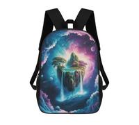 sinyumoney 2 Mochilas Floating Island In Space Mochila Escolar Para Niños Mochila Escolar Impresa En 3D Para Niños Estudiantes De Primaria Y Secundaria 17inch